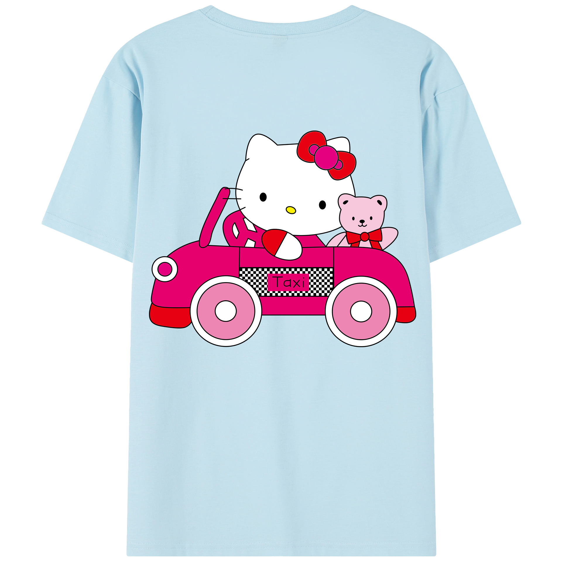 （画像用） Hello Kitty ハローキティ 綿100％半袖Tシャツ（背面プリント）